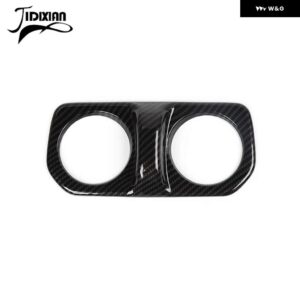 ジープ ラングラー JL グラディエーター JT 2018 アップリアアーム レスト ボックス空調ベントアウトレット装飾カバー - carbon fiber grain