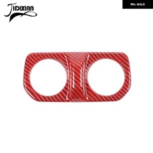 ジープ ラングラー JL グラディエーター JT 2018 アップリアアーム レスト ボックス空調ベントアウトレット装飾カバー - red carbon fiber