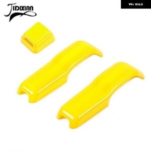 ジープ フロントフードリア フロントガラス ワイパーノズル装飾カバー ラングラー JL 2018-24 アップ - Yellow
