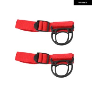 ジープ 汎用 コート ハンガー カー コート フック ラングラー TJ JK JL JT 1997 アップ スズキ ジムニー 2007 アップ - Red 2-Pcs