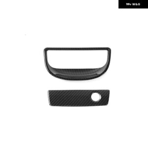ジープ カーボングレインカーセンターコンソール ギアシフト室内装飾カバー ラングラー JK 2011-2017 - Storage Box Handle