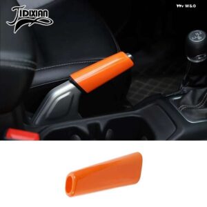 ジープ ハンドブレーキ装飾カバー ラングラー JL グラディエーター JT 2018-23 アップインテリア - Orange