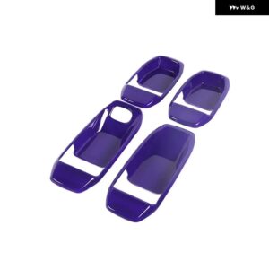 ジープ 車インナードアハンドルボウル装飾カバー ラングラー JL グラディエーター JT 2018-22 カー - purple