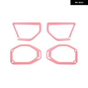 ジープ ドアピラー ルーフ スピーカー 装飾カバー ラングラー JL グラディエーター JT 2018 2019-2023 インテリア - Pink