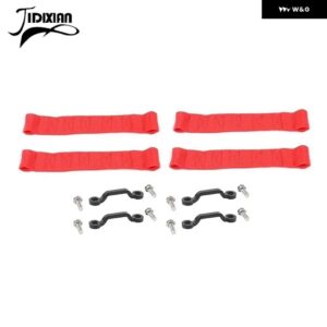 ジープ ドアリミットストラップロープリミッタープロテクター ラングラー JK 2007-2017 ドアストッパーカバー - 8 pcs red
