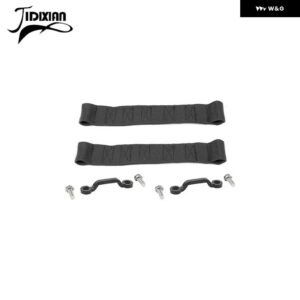 ジープ ドアリミットストラップロープリミッタープロテクター ラングラー JK 2007-2017 ドアストッパーカバー - 4 Pcs-Black