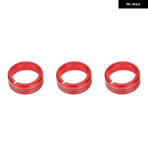 ジープ カーエアコンスイッチノブ装飾リング リバティダッジニトロ 39417 - red
