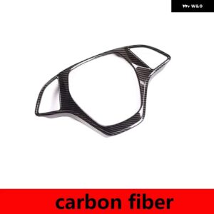 シボレー コルベット C7 2014-2019 カースタイリング ABS マットブラックステアリング ホイール 装飾カバー トリム ステッカー カ - carbon　fiber