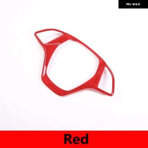 シボレー コルベット C7 2014-2019 カースタイリング ABS マットブラックステアリング ホイール 装飾カバー トリム ステッカー カ - red