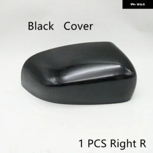 ジープ バックミラー カバー ブラックホワイトサイドガラスレンズフレームキャップ蓋チェロキー17-21コンパス16-20 - 1　PCS　R　Black　Cover
