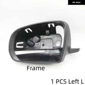 ジープ バックミラー カバー ブラックホワイトサイドガラスレンズフレームキャップ蓋チェロキー17-21コンパス16-20 - 1　PCS　Left　L　Frame