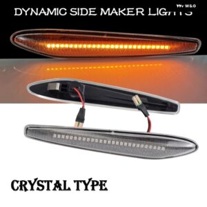 アルファロメオ 2個 ダイナミック LED サイド マーカー ライトウィンカーウインカー インジケータ ランプ 159 スポーツワゴン TYP ボエラスパイダー TYP 939 - Dynamic Crystal Type