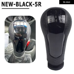 シボレー MT 5スピード スパーク 2011 2013-16 + カー ギアシフト レバーノブ マニュアル ギアボックス ハンドボール - black