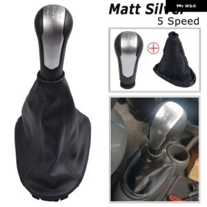 シボレー MT 5スピード スパーク 2011 2013-16 + カー ギアシフト レバーノブ マニュアル ギアボックス ハンドボール - 1 Set-Matt Silver