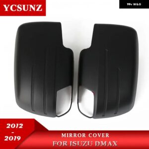 シボレー ミラー カバー いすゞ D-MAX DMAX 2012-19 TRAIBLAZER 2016 カー - black