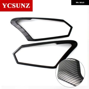 シボレー ABS ヘッドライト カバー いすゞ D-MAX DMAX 2016 2017 フロントランプフード部品 いすゞ D-MAX カー - new carbon fiber