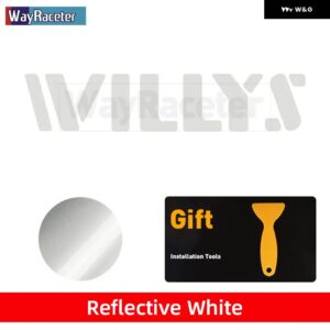ジープ 2個 ボンネット ボンネット サイド ステッカー WILLYS EDITION UNLIMITED 反射ビニール デカール ラングラー JK JL TJ YJ CJ - a　reflective　white