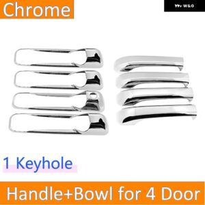 ジープ 自動コマンダー XK 38991 車ドアハンドルカバー ABS 外装 スタイリング ステッカー - 4handlebowl　1keyhole