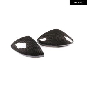 アルファロメオ 2色 ABS 黒/カーボンカースタイリングバックミラー カバー トリムカーアクセサリー STELVIO 2017-2024 - Carbon Fiber