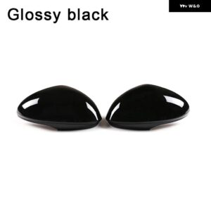 アルファロメオ サイドバックミラー カバー ジュリア 2017-20-2022 ABS カーボントリム飾るシェルアクセサリー - Glossy black
