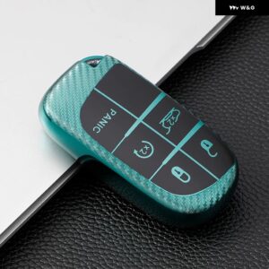 ジープ 3 5ボタン キーケースカバー レネゲードコンパスグランドチェロキークライスラー 300C ラングラーダッジアクセサリーキーホルダー - green5