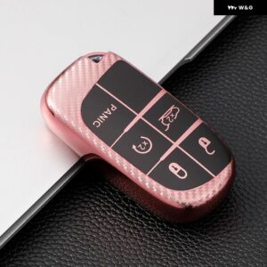 ジープ 3 5ボタン キーケースカバー レネゲードコンパスグランドチェロキークライスラー 300C ラングラーダッジアクセサリーキーホルダー - pik5