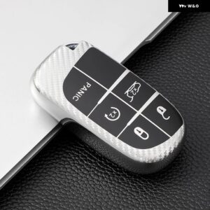 ジープ 3 5ボタン キーケースカバー レネゲードコンパスグランドチェロキークライスラー 300C ラングラーダッジアクセサリーキーホルダー - Silver5