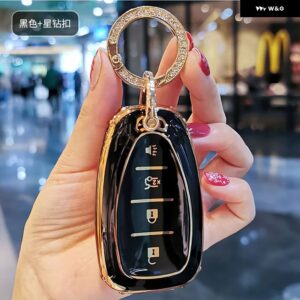 シボレー TPU リモートキーケースカバー オニックスエクイノオーランドクルーズスパークソニックカマロボルトボルトトラックスマリブブレイザートラバ - 4　btn　black　keyring