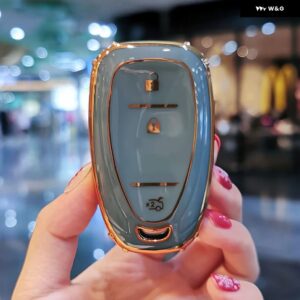 シボレー TPU リモートキーケースカバー オニックスエクイノオーランドクルーズスパークソニックカマロボルトボルトトラックスマリブブレイザートラバ - 3　btn　grey　shell