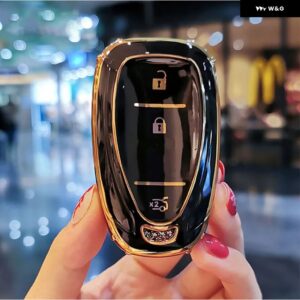 シボレー TPU リモートキーケースカバー オニックスエクイノオーランドクルーズスパークソニックカマロボルトボルトトラックスマリブブレイザートラバ - 3　btn　black　shell