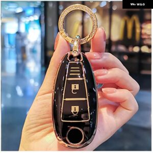ソフト TPU 車リモートキー FOB シェルカバー ケース スズキ VITARA スウィフトイグニスキザシ SX4 バレーノ ERTIGA 2016-19 - A black keyring