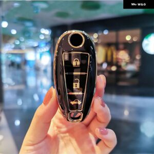 ソフト TPU 車リモートキー FOB シェルカバー ケース スズキ VITARA スウィフトイグニスキザシ SX4 バレーノ ERTIGA 2016-19 - B black shell
