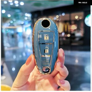 ソフト TPU 車リモートキー FOB シェルカバー ケース スズキ VITARA スウィフトイグニスキザシ SX4 バレーノ ERTIGA 2016-19 - A grey shell