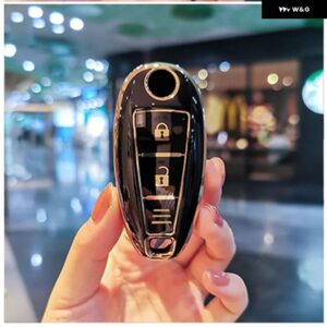 ソフト TPU 車リモートキー FOB シェルカバー ケース スズキ VITARA スウィフトイグニスキザシ SX4 バレーノ ERTIGA 2016-19 - A black shell