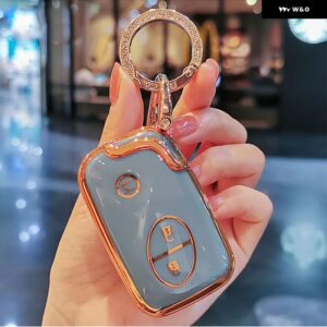TPU キーケースカバー レクサス IS250 CT200 CT200H RX270 RX350 RX450 2 3ボタン リモコンキーホルダー キーリングシェル - grey keyring
