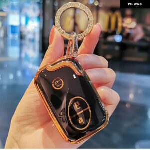 TPU キーケースカバー レクサス IS250 CT200 CT200H RX270 RX350 RX450 2 3ボタン リモコンキーホルダー キーリングシェル - black keyring