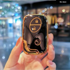 TPU キーケースカバー レクサス IS250 CT200 CT200H RX270 RX350 RX450 2 3ボタン リモコンキーホルダー キーリングシェル - black shell