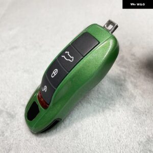 キーケースシェルマンバグリーン ポルシェ マカン カイエン パナメーラタイカンケイマンボクスター 718/911 FOB リモートカバー ABS キーアクセサリー - old version