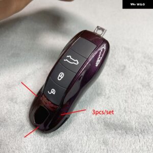 キーケース パープルクリスタル ポルシェ 718 911 パナメーラ カイエン マカン ボクスター ケイマン キーシェルカバー リモコン FOB 交換 - old version