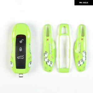 キーケースカバー シェル羊 ポルシェ 718 911 パナメーラ カイエン マカン ボクスターケイマンリモコン FOB 交換アクセサリー - old version