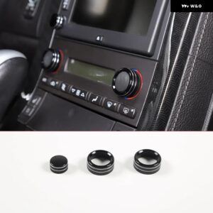 シボレー コルベット C6 2005-2013 合金中央制御空調 CD ボリュームノブカバー 装飾アクセサリー - black
