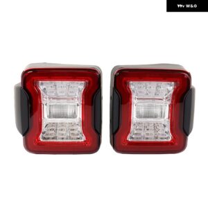 ジープ 1ペア LED テールランプ リアリバースブレーキランプ LED ランニングライト テールライト ラングラー JK US EU バージョン 2007-2017 - red, us　version