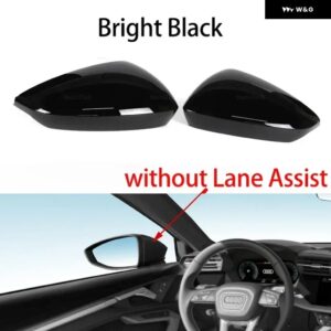 アウディ 1ペア リアビューサイドケース トリム ABS カーボンスタイル バック ミラー カバー A3 S3 RS3 8Y RS 3 2021-2024 - 1 pair black