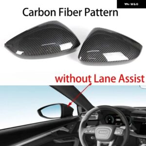アウディ 1ペア リアビューサイドケース トリム ABS カーボンスタイル バック ミラー カバー A3 S3 RS3 8Y RS 3 2021-2024 - 1 pair Carbon look