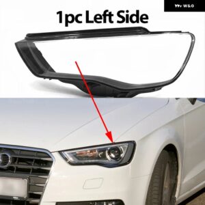 アウディ 車シェル ヘッドランプ シェード シェルカバー クリアフロント ヘッドライト レンズ カバー A3 S3 8V プレフェイスリフト 2013-2016 - 1pc Left Side
