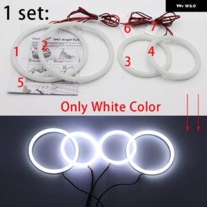 シボレー AVEO ソニック T300 2011-2015 カー スタイリング 乳白光 SMD LED エンジェルアイズ リングキット ウィンカー - only white color