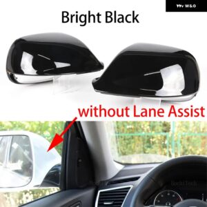 アウディ サイドドアバック ミラー サイド ミラー カバー キャップ部品 スタイリング Q5 SQ5 08-17 8R Q7 4L 10-15 交換 - 1 pair black