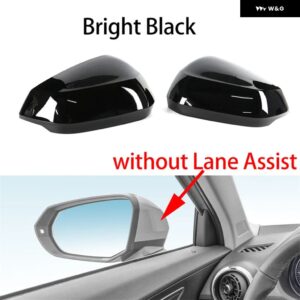 アウディ カーボンスタイル ブラック ミラー カバー 交換用 Q2 SQ2 2017-2024 Q3 RS Q3 RSQ3 19-24 - 1 pair black
