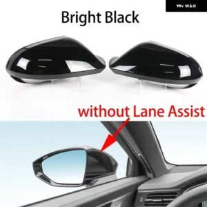 アウディ カーボンスタイル ブラックバック ミラー サイド ミラー カバー キャップ A6 S6 RS6 C7 C7.5 2011-18 - 1 pair black