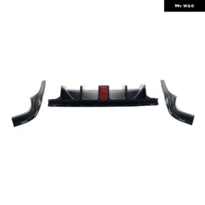 ジープ グランド チェロキー SRT モデル 4 排気 2014-2022/ トラック ホーク 2018-2022 リア バンパー ディフューザー LED - Matte　Black